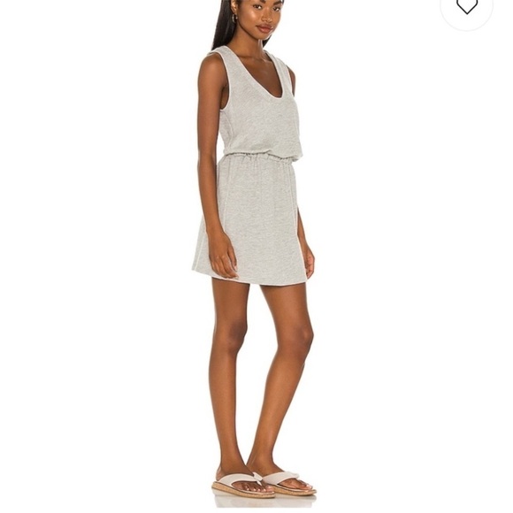 Lovers + Friends Charlie Open Back Sleeveless Gray Sweatshirt Terry Dress - Picture 4 of 8